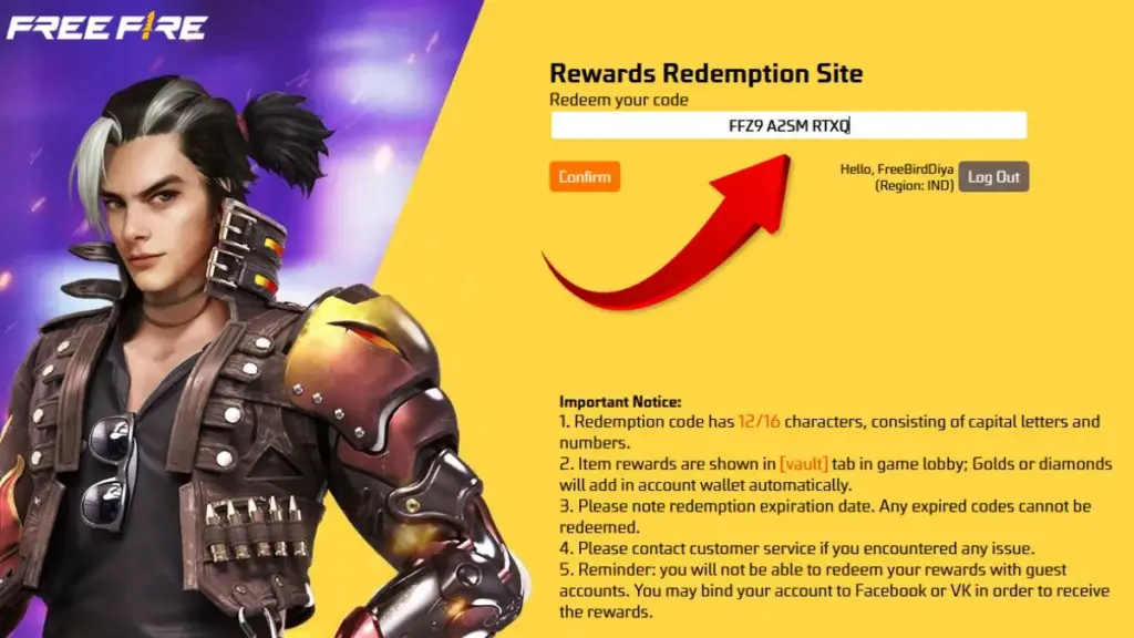 Garena Free Fire Max Redeem Codes Today: March 29, 2026