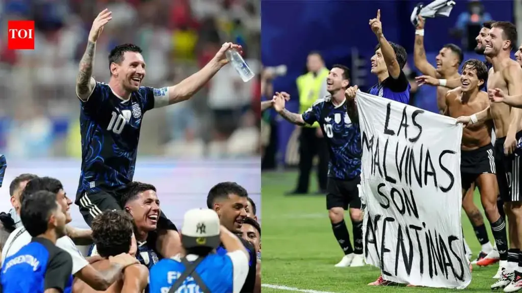 Argentina face FIFA action after displaying Falklands banner following England win