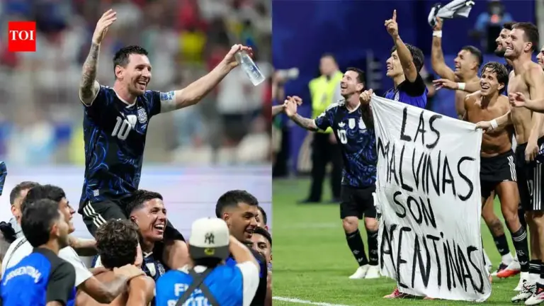 Argentina face FIFA action after displaying Falklands banner following England win